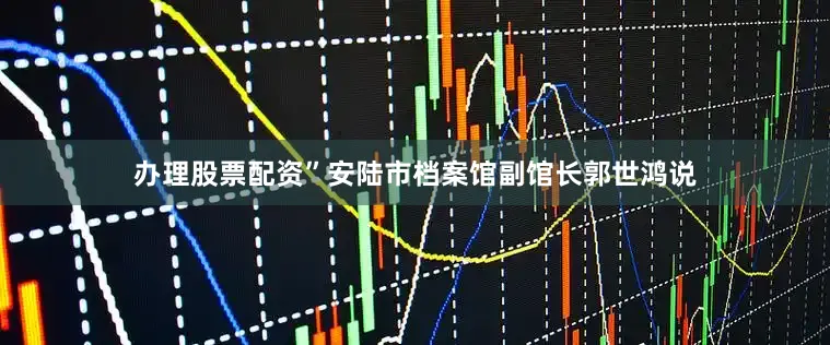 办理股票配资”安陆市档案馆副馆长郭世鸿说