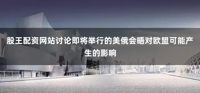 股王配资网站讨论即将举行的美俄会晤对欧盟可能产生的影响